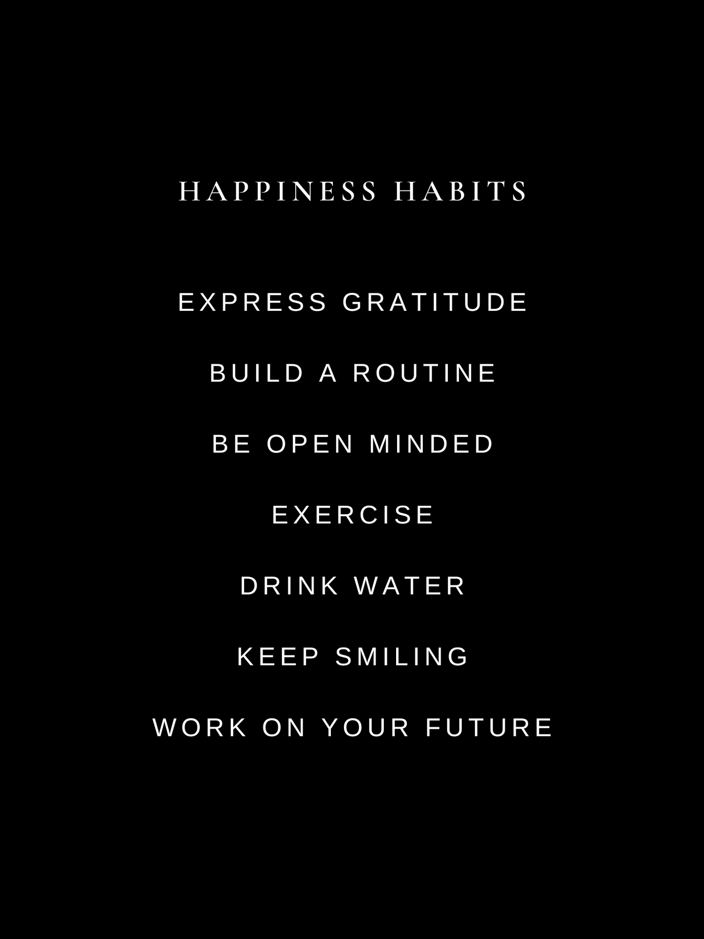 "happiness habits"